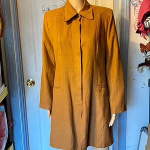 Toupy Paris Made in France Uni/Brown Trench Coat Women Sz S/M